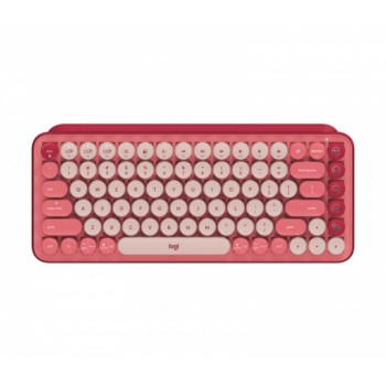 Teclado Logitech POP, RF Inalámbrico + Bluetooth, Rosa (Español)