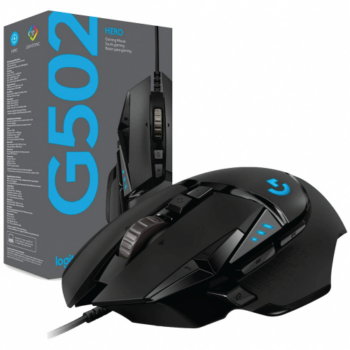 Mouse Gamer Ergonómico Logitech Óptico G502 Hero RGB